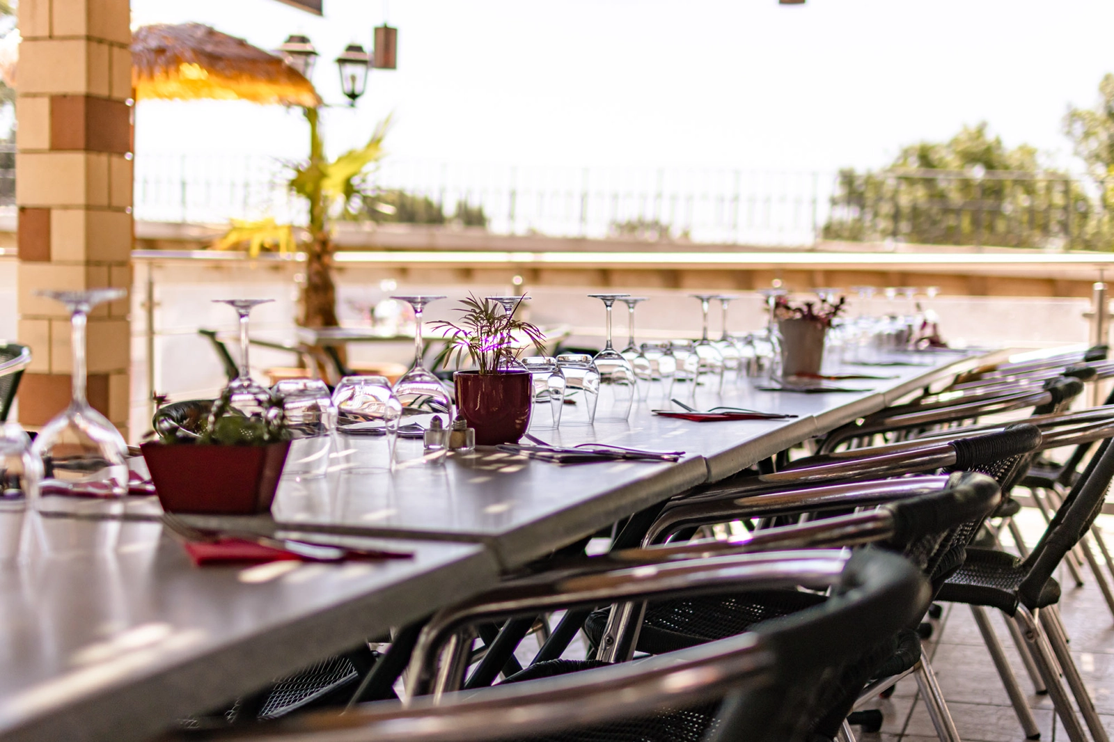 Tables de banquet du restaurant Mon Auberge