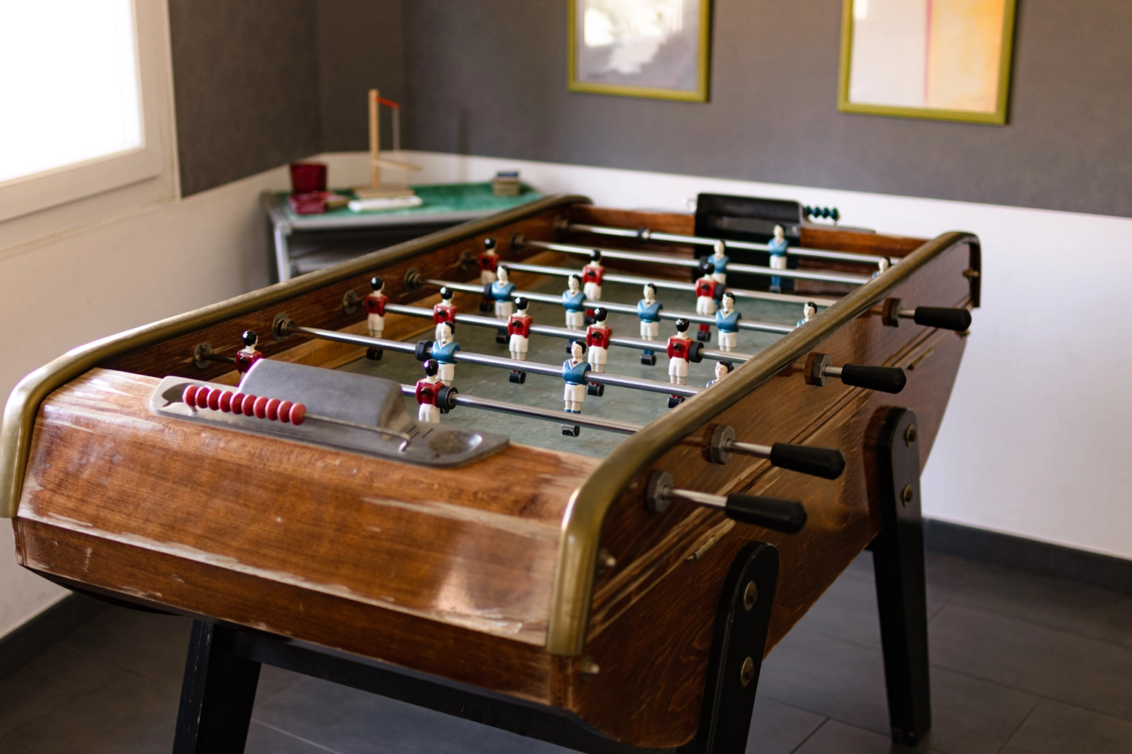 Le babyfoot de l'hôtel Mon Auberge à Lunel